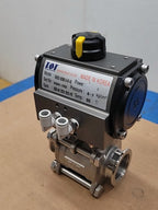 TAVT TA0650 Pneumatic Actuated Ball Valve 1-1/2" Stainless Steel Vacuum DN40