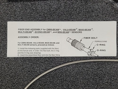 Banner Engineering BHA13S Fiber Optic Cable Assembly Glass Stainless Steel