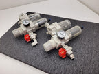 Lot of 2x SMC Filter Regulator Shutoff Vent Valve VHS30-03 AW40-03DG-A AL40-03-A