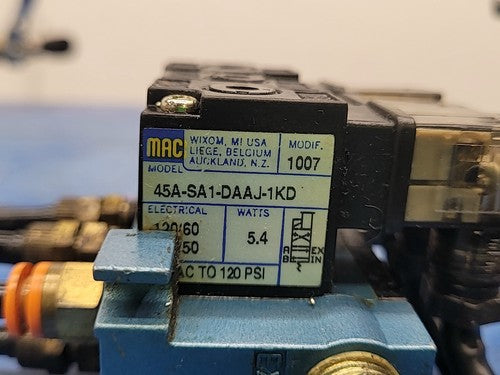 MAC 65A-SA1-DAAJ-1KD Solenoid Valve Manifold Wilkerson Pneumatic Filter Lot of 3