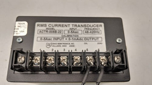 OSI Ohio Semitronics RMS Current Transducer ACTR-005B-22 0-5A In 48-420Hz 230VAC