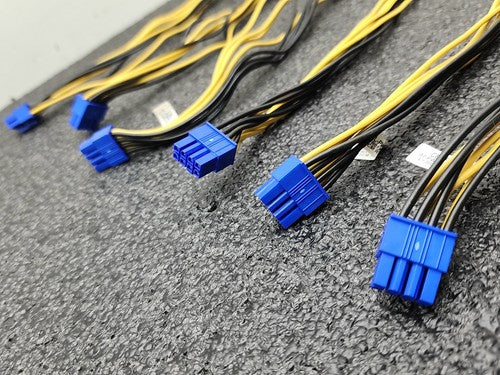 Supermicro CBL-PWEX-1028 Power Extension Cable 30cm Lot of 6 Blue Connectors