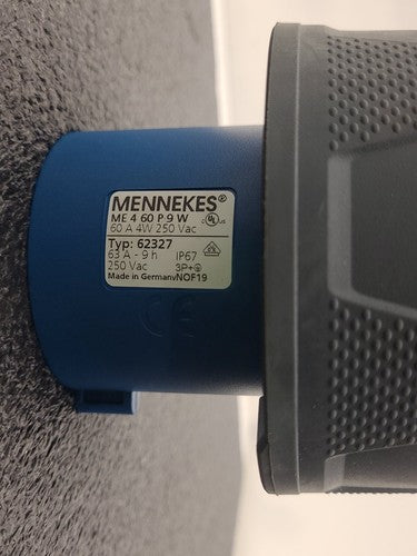 Mennekes PowerTOP Xtra 63A Industrial Plug Typ: 62327 ME 4 60 P 9 W IP67 250Vac
