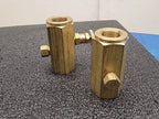 Pneu-Trol Deltrol F-35B Brass Flow Control Needle Valve Fluid Regulator Lot of 2