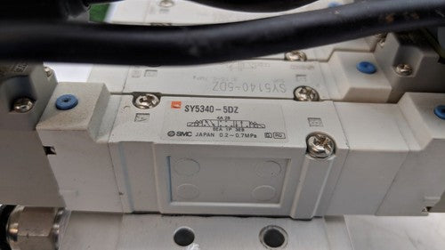 4x SMC SY5140-5DZ, SY5340-5DZ Base Mount Solenoid Valve 5 Port 2-3 Position 24V