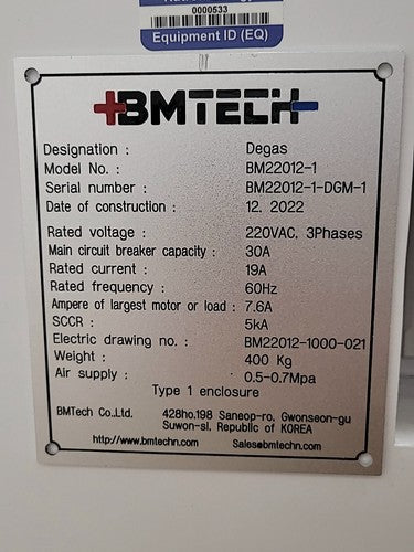 MTECH Degassing Machine V6 & V7 Vacuum System Busch R5 RA 0040 F Pump HMI
