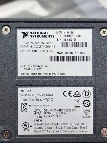 National Instruments NI 9146 4-Slot Spartan-6 LX45 FPGA cDAQ Chassis 151880H-03L