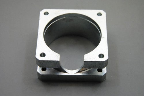 Motor Standoff Steel , 38mm High 76mm Sq, 87mm Bolt Hole Circle