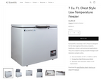 K2 Scientific DW-40W200 Low Temperature Freezer 200L Lab Deep Chest -40C -40F