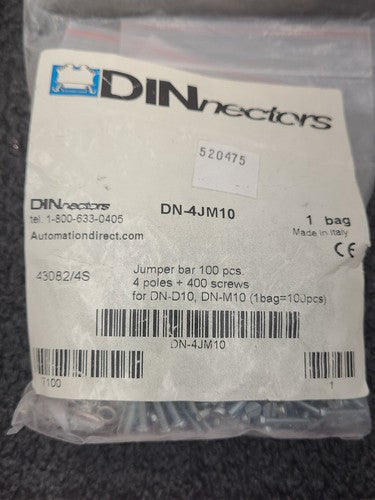DINnectors DN-4JM10 Jumper Bar Kit 4 Pole for DN-D10 DN-M10 Terminal Blocks