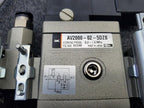 SMC AV2000-02-5DZB Soft Start 24VDC Solenoid with AF20-N02-6CZ Air Filter