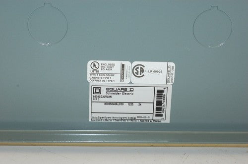Square D 8903 L020 Enclosed Lighting Contactor 2-Pole 277-600V 20A 120V Coil