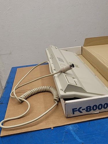 KeyCal Focus FK-8000 Electronic Mechanical AT Keyboard LCD Calculator Vintage