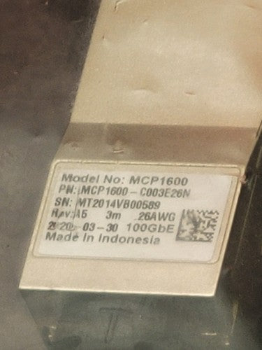 MELLANOX MCP1600-C003E26N COPPER HYBRID Cable ETH 100GbE 3M 26AWG [A] MCP1600