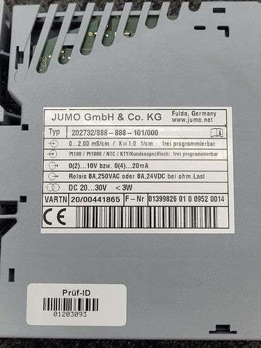 Jumo ecoTrans Lf 03 Liquid Conductivity Transducer Sensor 202732/888-888-101/000