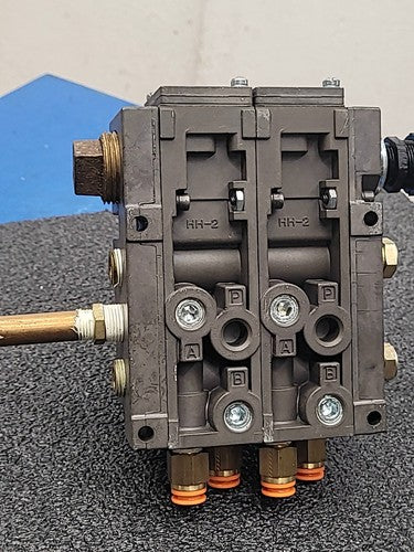 Numatics 228-703B Solenoid 2 Valve Manifold Pneumatic Air Control 120VAC