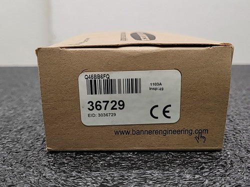 Banner Engineering Q45BB6FQ 36729 Rugged Fiber Optic Photoelectric Sensor
