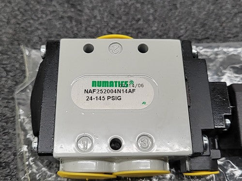 Numatics NAF252004N14AF Pneumatic Solenoid Poppet 3 Way Valve 24-145 PSIG 24V