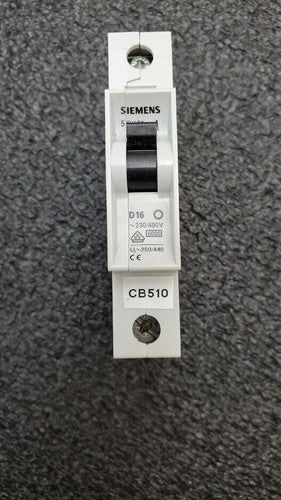 SIEMENS 5SX2 CIRCUIT BREAKER 5SX21 D16 1-Pole  ~230/400V 277 VAC