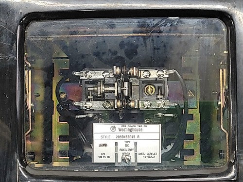 Westinghouse Type SX Auxiliary Relay 125V DC Style 289B459A15 A WH Industrial