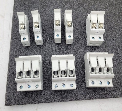 Lot of 8 ETI Fuse Holder EFD 10 1p 10 x 38 002540001 DIN Rail 3, 2 and 1 Unit