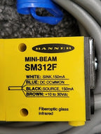 Banner SM312F Photoelectric Sensor Fiber Optic Amplifier Infrared Mini-Beam New