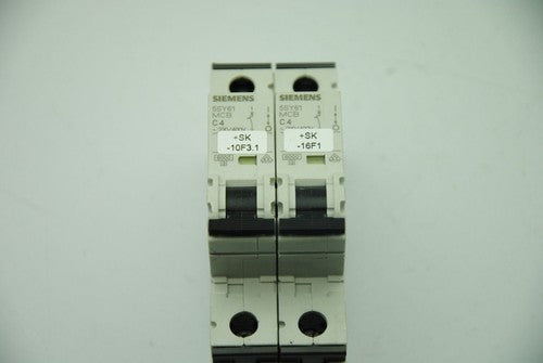 Siemens 5SY61 C4, Single-Pole 4A Circuit Breakers, Lot of 8