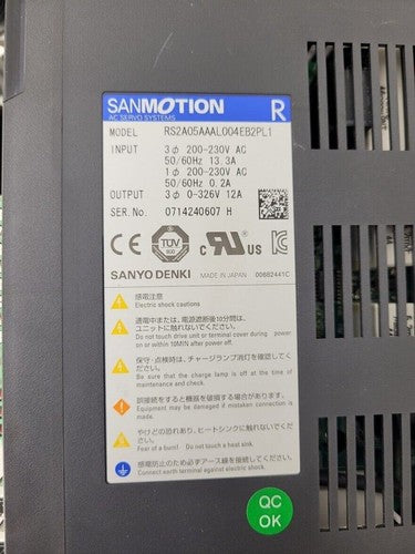 Sanyo Denki AC Servo Motor Q2AA10150HXSH6 Servo Drive RS2A05AAAL004EB2PL1 Brake