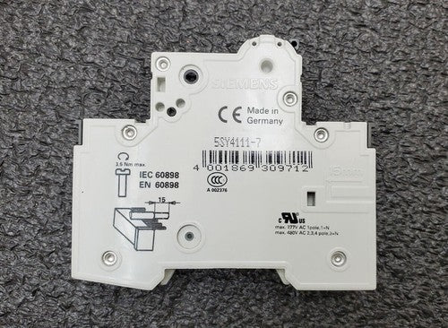 SIEMENS 5SY41 MCB C5 Single Pole CIRCUIT BREAKER / 5SY4111-7 / ~230-400V / 5A