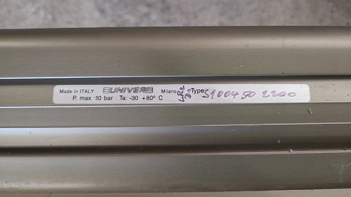 Univer S100450 Rodless Linear Pneumatic Actuator Cylinder LR2 2200