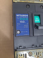 Mitsubishi NF225-CP No-Fuse Breaker 150A 3 Pole MCCB 600VAC with Terminal Covers