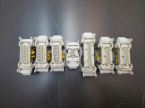 7x Harting IMB PC-GF20 DIN Rail Mount Serviceable Connector COB 05 16 24 CDF 40