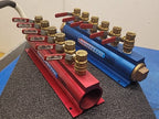 Lot of 2x Burger & Brown 2" Smartflow Aluminum Manifolds 6 port 1/2" Ball Valves