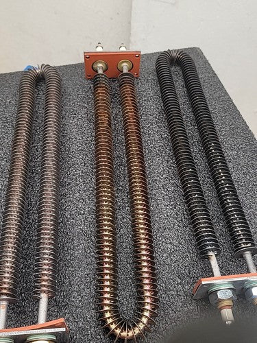 3x Industrial Tubular Finned U Type Air Heating Elements Ceramic Insulators 15"