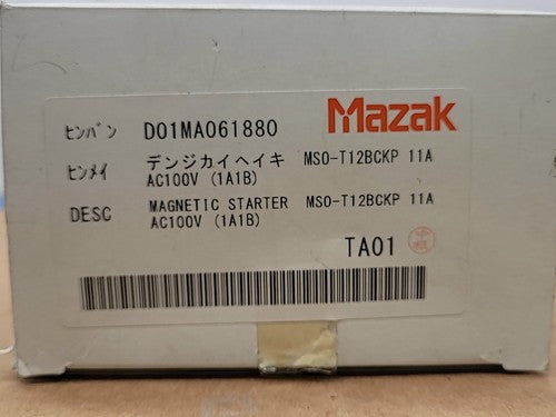 Mitsubishi Mazak MSO-T12BCKP Magnetic Starter 11A 200V D01MA061880