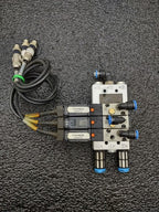 Lot of 2x SMC VZ3123-5MOZ-M5-Q and  2x VZ3123-5MOZ-M5 Pneumatic Valve Blocks