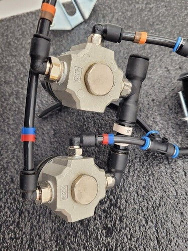 SMC Panel Mounted 2x AR111-02-X102 Regulator 2x Gauge Setup 100PSI with Clips