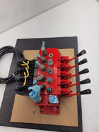 Norcan Proportional 5x Valve Block with 4x Solenoid Controls Manual Lever