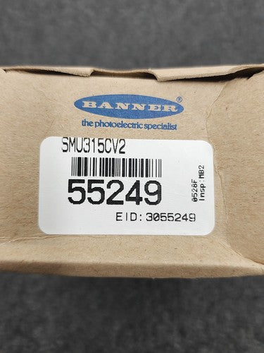 Banner SMU315CV2 Photoelectric Sensor Convergent Visible Red Mini Beam 43mm