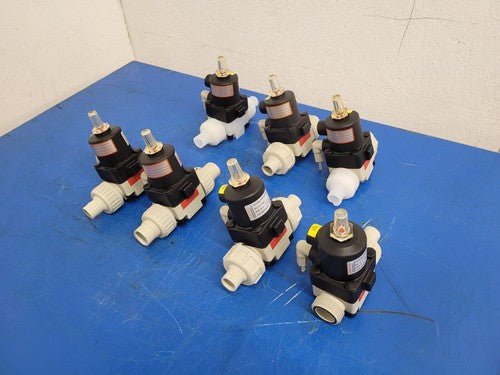 Lot of 7x Gemu Typ 610 Pneumatic Diaphragm Valve DN 15 4-7bar EPDM FPM