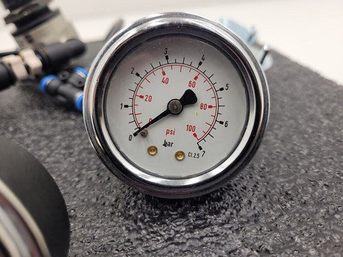 SMC Panel Mounted 2x AR111-02-X102 Regulator 2x Gauge Setup 100PSI with Clips