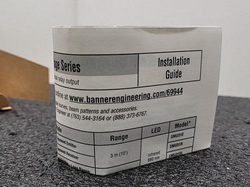 Banner SMU315F Mini-Beam Photoelectric Sensor 24-240VAC/DC Universal Voltage