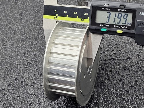 Misumi Aluminum Timing Belt Pulley 3/4" Inch Bore 21 Tooth 32mm wide 66mm D