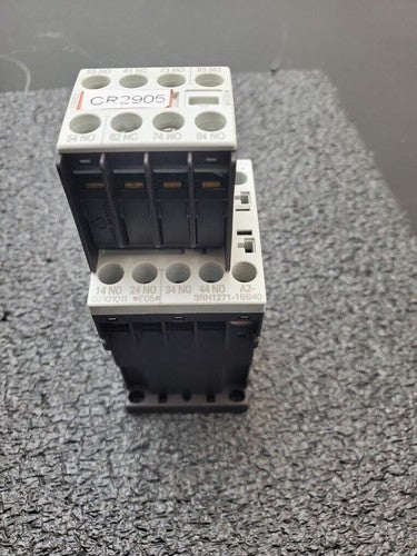 Siemens 3RH1271-1BB40 3PH Control Contactor Relay 24V DC Coil Size S00 DIN Rail