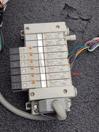 Lot of 4 SMC VQ1100-5  Solenoid Valve Blocks 24 Valves DIN Rail Mount DB25 Lot F