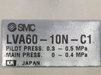 SMC LVA60-10N-C1 High Purity Chemical Valve LVA60 Pneumatic Air Operation