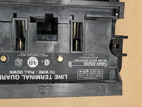 Allen Bradley 1494V-DS200 Ser B Fused Disconnect Switch 3 Pole 3PH 200A 600VAC