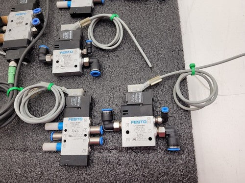 Lot 8 of Festo Electro Pneumatic Solenoid Valve Manifold Robot Control 24VDC