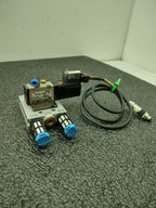 Lot of 2x SMC VZ3123-5MOZ-M5-Q and  2x VZ3123-5MOZ-M5 Pneumatic Valve Blocks