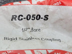 Lot of 8x  RC-050-S 1/2" Bore RIGID COUPLING SHAFT SET SCREW STAINLESS.